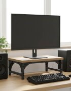 vidaXL Стойка за монитор Дъб артизан 37 x 23 x 14 cm