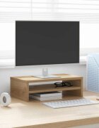 vidaXL Стойка за монитор дъб артизан 42x24x13 см инженерно дърво