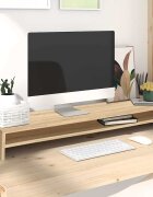 vidaXL Стойка за монитор дъб сонома 100x24x13 см инженерно дърво