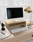 vidaXL Стойка за монитор дъб сонома 42x24x13 см инженерно дърво
