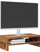 vidaXL Стойка за монитор от старо дърво 42x24x13 cm Инженерно дърво