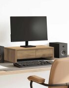 vidaXL Стойка за монитор с чекмеджета 50x27x15 см инженерно дърво