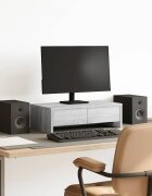 vidaXL Стойка за монитор с чекмеджета 50x27x15 см инженерно дърво