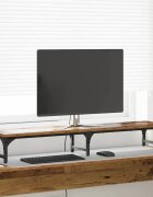 vidaXL Стойка за монитор Старо дърво 105 x 23 x 155 cm