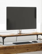 vidaXL Стойка за монитор Старо дърво 85 x 23 x 155 cm