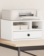 vidaXL Стойка за принтер бяла 40x32x225 см инженерно дърво