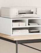 vidaXL Стойка за принтер бяла 49x40x225 см инженерно дърво