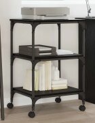 vidaXL Стойка за принтер Черен дъб 50 x 41 x 75 см Инженерна дървесина