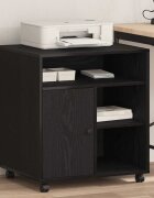 vidaXL Стойка за принтер Черен дъб 60 x 50 x 67 см Инженерна дървесина
