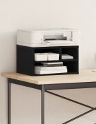 vidaXL Стойка за принтер Черния дъб 40 x 32 x 225 см