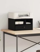 vidaXL Стойка за принтер Черния дъб 40 x 32 x 24 см