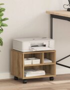 vidaXL Стойка за принтер Дъб 41 x 32 x 345 см Инженерна дървесина