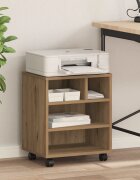 vidaXL Стойка за принтер Дъб артизан 41 x 32 x 48 см