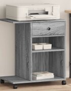 vidaXL Стойка за принтер с колелца сив сонома 60x40x685 см