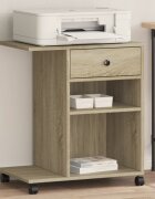 vidaXL Стойка за принтер с колелца сонома дъб 60x40x685 см