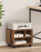 vidaXL Стойка за принтер Старо дърво 41 x 32 x 345 см