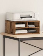 vidaXL Стойка за принтер Старо дърво 49 x 40 x 225 см
