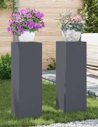 vidaXL Стойка за растения 2 бр. Антрацит 24 x 24 x 75 см