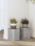 vidaXL Стойка за растения 2 бр. Бетонно сиво 15 x 15 x 20 см