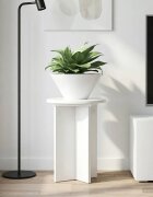 vidaXL Стойка за растения 2 бр. Бял гланц Ø295 x 40 см