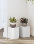 vidaXL Стойка за растения 2 бр. Бяло 15 x 15 x 20 см