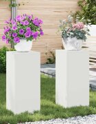 vidaXL Стойка за растения 2 бр. Бяло 24 x 24 x 55 см