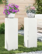 vidaXL Стойка за растения 2 бр. Бяло 24 x 24 x 75 см