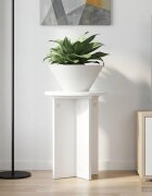 vidaXL Стойка за растения 2 бр. Бяло Ø295 x 40 см Инженерна дървесина