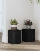 vidaXL Стойка за растения 2 бр. Черен дъб 15 x 15 x 20 см