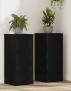 vidaXL Стойка за растения 2 бр. Черен дъб 30 x 30 x 70 см