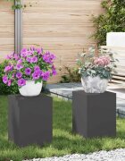 vidaXL Стойка за растения 2 бр. Черно 24 x 24 x 35 см
