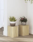 vidaXL Стойка за растения 2 бр. Дъб сонома 15 x 15 x 20 см