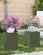vidaXL Стойка за растения 2 бр. Маслиненозелено 24 x 24 x 35 см