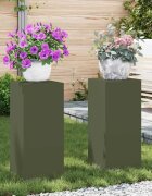 vidaXL Стойка за растения 2 бр. Маслиненозелено 24 x 24 x 55 см