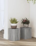 vidaXL Стойка за растения 2 бр. Сив Сонома 15 x 15 x 20 см