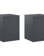 vidaXL Стойка за растения 2 pcs Антрацит 30 x 30 x 40 cm