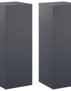 vidaXL Стойка за растения 2 pcs Антрацит 30 x 30 x 80 cm