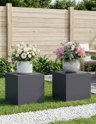 vidaXL Стойка за растения 2 pcs Антрацит 40 x 40 x 40 cm