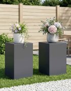 vidaXL Стойка за растения 2 pcs Антрацит 40 x 40 x 60 cm