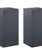 vidaXL Стойка за растения 2 pcs Антрацит 40 x 40 x 80 cm
