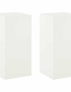 vidaXL Стойка за растения 2 pcs Бяло 30 x 30 x 60 cm Стомана
