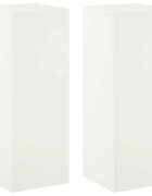 vidaXL Стойка за растения 2 pcs Бяло 30 x 30 x 80 cm Стомана