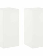 vidaXL Стойка за растения 2 pcs Бяло 40 x 40 x 80 cm Стомана