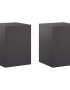 vidaXL Стойка за растения 2 pcs Черно 30 x 30 x 40 cm Стомана