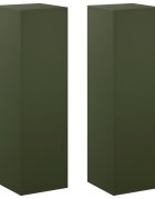 vidaXL Стойка за растения 2 pcs Маслиненозелено 30 x 30 x 100 см