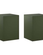 vidaXL Стойка за растения 2 pcs Маслиненозелено 30 x 30 x 40 cm