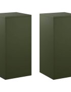 vidaXL Стойка за растения 2 pcs Маслиненозелено 30 x 30 x 60 cm