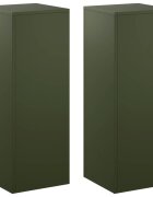 vidaXL Стойка за растения 2 pcs Маслиненозелено 30 x 30 x 80 cm