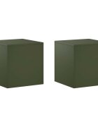 vidaXL Стойка за растения 2 pcs Маслиненозелено 40 x 40 x 40 cm