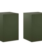vidaXL Стойка за растения 2 pcs Маслиненозелено 40 x 40 x 60 cm